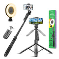 Phone tripod 62 inch selfie stick for cell phone with remote